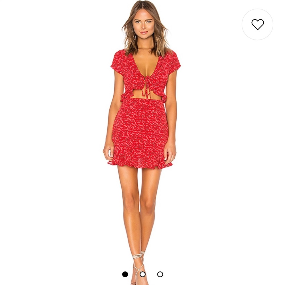 superdown MERCY POLKA DOT DRESS IN RED